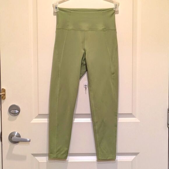 girlfriend collective Pants - EUC Girlfriend Collective XS High Waist Above Ankle Sage Green Yoga Pants